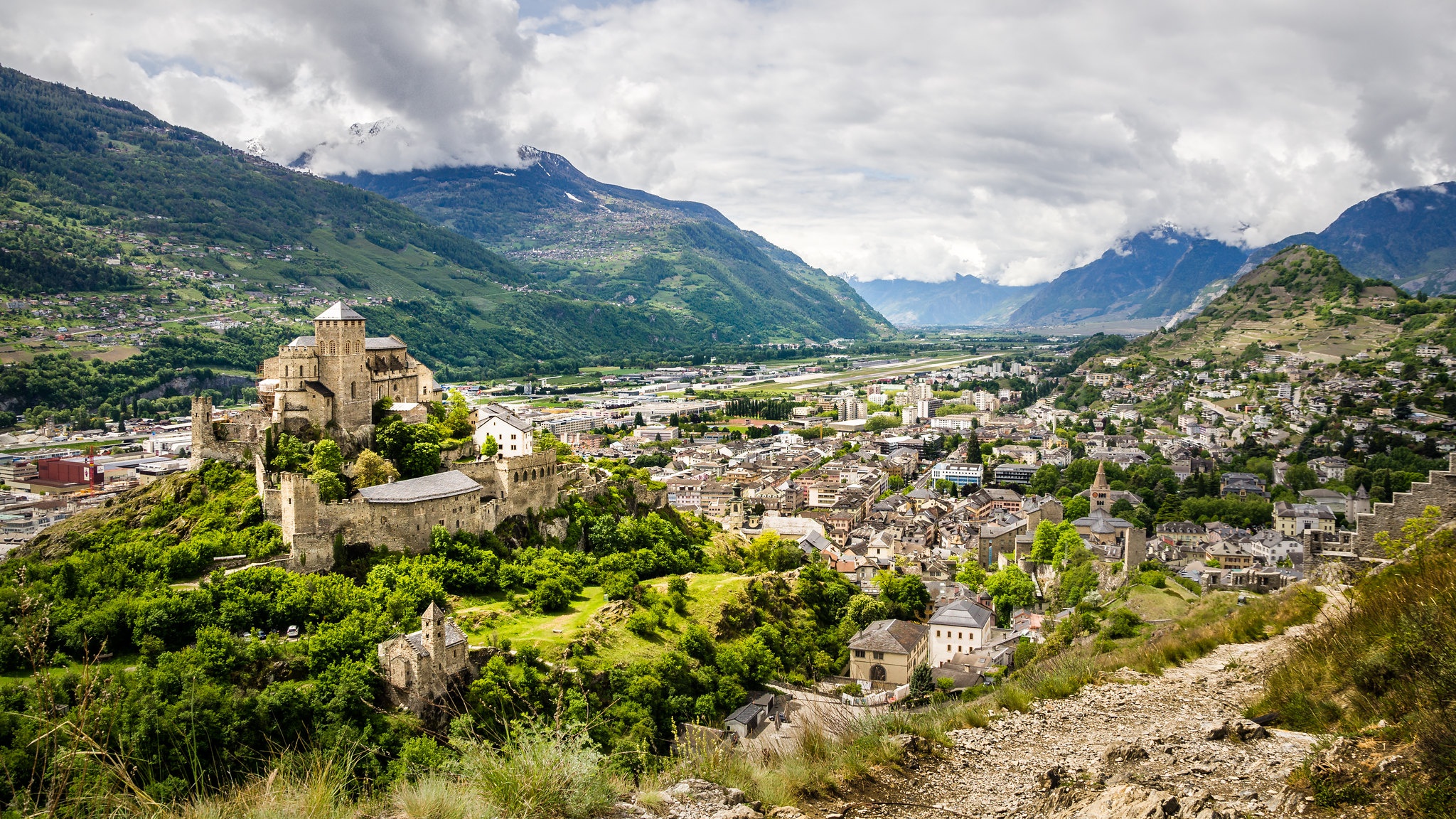 Ville de Sion vue du ciel